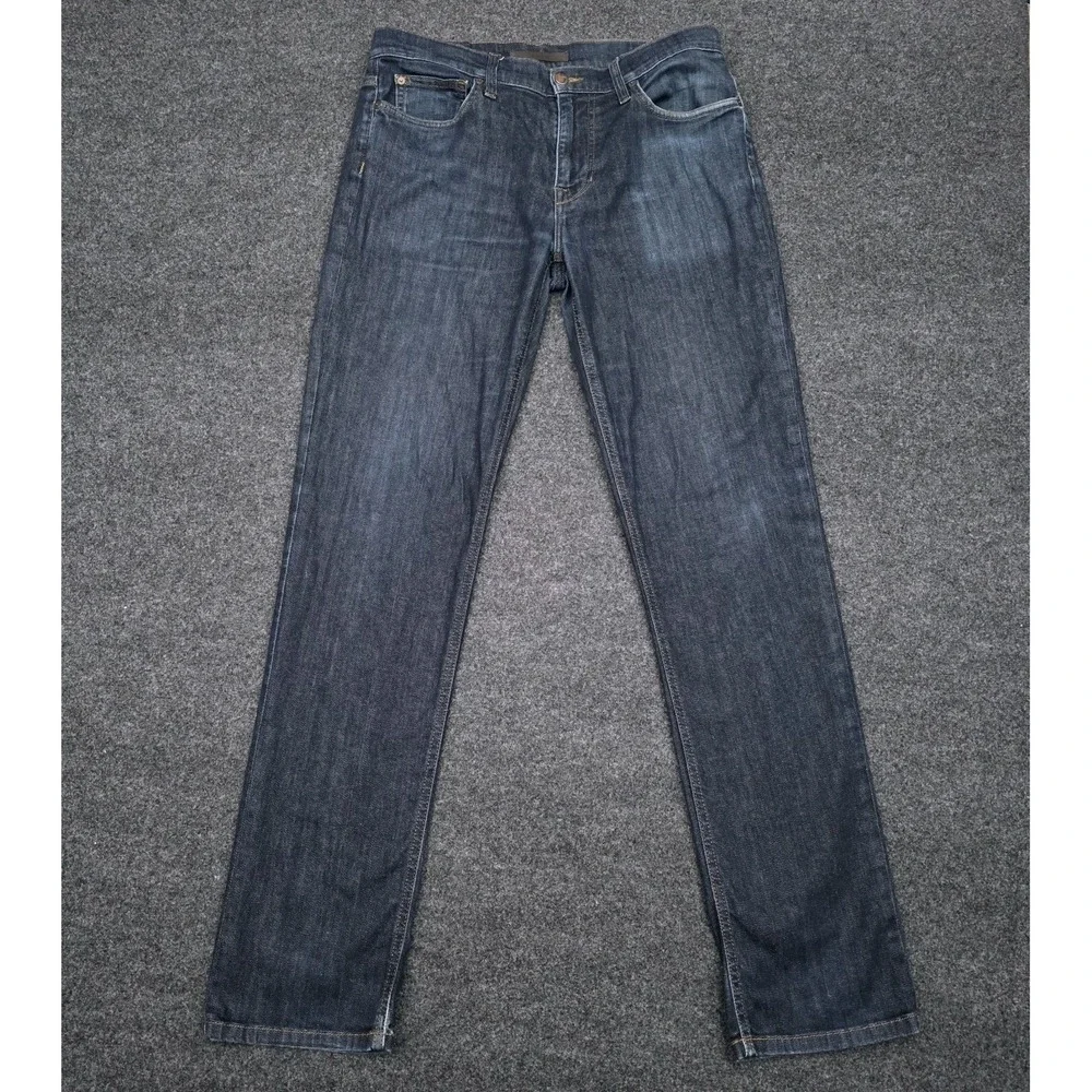 Joes Jeans Mens 32  Blue Savile Row Straight Slim‎ Mid Rise Whiskered Dark Wash